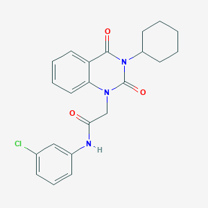 N-(3-chlorophenyl)-2-(3-cyclohexyl-2,4-dioxo-3,4-dihydroquinazolin-1(2H)-yl)acetamide