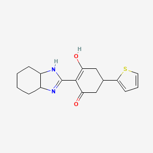 2-(octahydro-2H-benzimidazol-2-ylidene)-5-(thiophen-2-yl)cyclohexane-1,3-dione