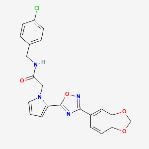 2-{2-[3-(1,3-benzodioxol-5-yl)-1,2,4-oxadiazol-5-yl]-1H-pyrrol-1-yl}-N-(4-chlorobenzyl)acetamide