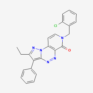 7-(2-chlorobenzyl)-2-ethyl-3-phenylpyrazolo[5,1-c]pyrido[4,3-e][1,2,4]triazin-6(7H)-one