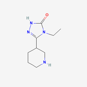 molecular formula C9H16N4O B11189733 4-Ethyl-5-(piperidin-3-yl)-2,4-dihydro-3H-1,2,4-triazol-3-one 