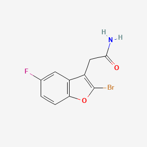 molecular formula C10H7BrFNO2 B11189749 2-(2-Bromo-5-fluoro-1-benzofuran-3-yl)acetamide 