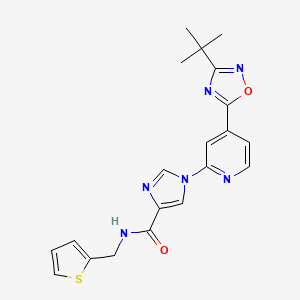 1-[4-(3-tert-butyl-1,2,4-oxadiazol-5-yl)pyridin-2-yl]-N-(thiophen-2-ylmethyl)-1H-imidazole-4-carboxamide