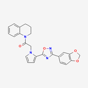 2-{2-[3-(1,3-benzodioxol-5-yl)-1,2,4-oxadiazol-5-yl]-1H-pyrrol-1-yl}-1-(3,4-dihydroquinolin-1(2H)-yl)ethanone