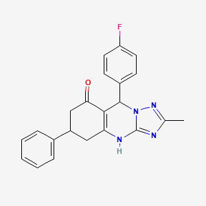 9-(4-fluorophenyl)-2-methyl-6-phenyl-5,6,7,9-tetrahydro[1,2,4]triazolo[5,1-b]quinazolin-8(4H)-one