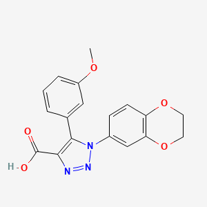 1-(2,3-dihydro-1,4-benzodioxin-6-yl)-5-(3-methoxyphenyl)-1H-1,2,3-triazole-4-carboxylic acid