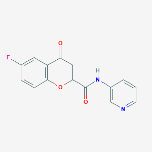 6-fluoro-4-oxo-N-(pyridin-3-yl)-3,4-dihydro-2H-chromene-2-carboxamide