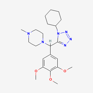 1-[(1-cyclohexyl-1H-tetrazol-5-yl)(3,4,5-trimethoxyphenyl)methyl]-4-methylpiperazine