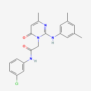 N-(3-chlorophenyl)-2-{2-[(3,5-dimethylphenyl)amino]-4-methyl-6-oxopyrimidin-1(6H)-yl}acetamide