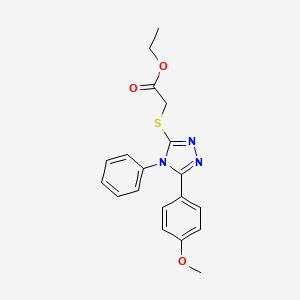 ethyl 2-{[5-(4-methoxyphenyl)-4-phenyl-4H-1,2,4-triazol-3-yl]sulfanyl}acetate