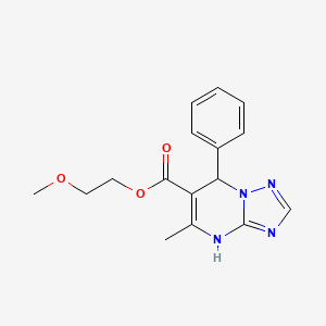 molecular formula C16H18N4O3 B11189893 2-Methoxyethyl 5-methyl-7-phenyl-4,7-dihydro[1,2,4]triazolo[1,5-a]pyrimidine-6-carboxylate 