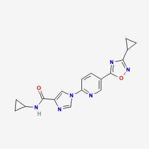 N-cyclopropyl-1-[5-(3-cyclopropyl-1,2,4-oxadiazol-5-yl)pyridin-2-yl]-1H-imidazole-4-carboxamide