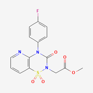 Methyl [4-(4-fluorophenyl)-1,1-dioxido-3-oxo-3,4-dihydro-2H-pyrido[2,3-E][1,2,4]thiadiazin-2-YL]acetate