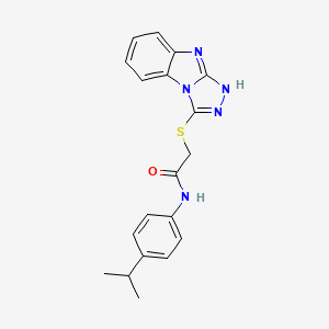 N-[4-(propan-2-yl)phenyl]-2-(9H-[1,2,4]triazolo[4,3-a]benzimidazol-3-ylsulfanyl)acetamide