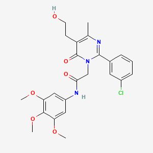 2-[2-(3-chlorophenyl)-5-(2-hydroxyethyl)-4-methyl-6-oxopyrimidin-1(6H)-yl]-N-(3,4,5-trimethoxyphenyl)acetamide