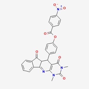 [4-(5,7-dimethyl-4,6,17-trioxo-5,7,9-triazatetracyclo[8.7.0.03,8.011,16]heptadeca-3(8),9,11,13,15-pentaen-2-yl)phenyl] 4-nitrobenzoate