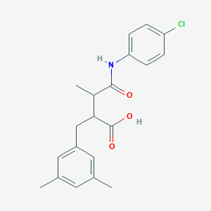 3-[(4-Chlorophenyl)carbamoyl]-2-[(3,5-dimethylphenyl)methyl]-3-methylpropanoic acid