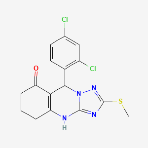 9-(2,4-dichlorophenyl)-2-(methylsulfanyl)-5,6,7,9-tetrahydro[1,2,4]triazolo[5,1-b]quinazolin-8(4H)-one