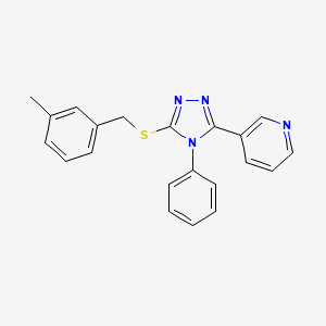 3-(5-{[(3-methylphenyl)methyl]sulfanyl}-4-phenyl-4H-1,2,4-triazol-3-yl)pyridine