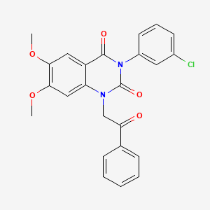 3-(3-chlorophenyl)-6,7-dimethoxy-1-(2-oxo-2-phenylethyl)quinazoline-2,4(1H,3H)-dione