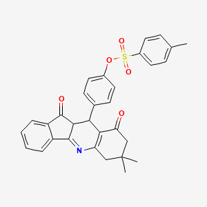 4-(7,7-dimethyl-9,11-dioxo-7,8,9,10,10a,11-hexahydro-6H-indeno[1,2-b]quinolin-10-yl)phenyl 4-methylbenzenesulfonate