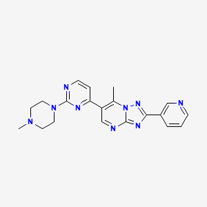 7-Methyl-6-[2-(4-methylpiperazin-1-yl)pyrimidin-4-yl]-2-(pyridin-3-yl)[1,2,4]triazolo[1,5-a]pyrimidine