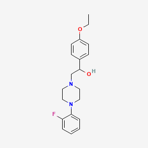 molecular formula C20H25FN2O2 B11190037 1-(4-Ethoxyphenyl)-2-[4-(2-fluorophenyl)piperazin-1-yl]ethanol 