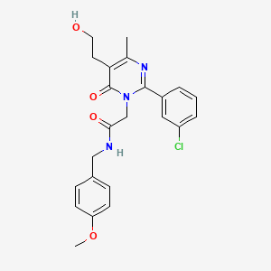 2-[2-(3-chlorophenyl)-5-(2-hydroxyethyl)-4-methyl-6-oxopyrimidin-1(6H)-yl]-N-(4-methoxybenzyl)acetamide