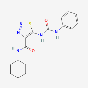 N-cyclohexyl-5-[(phenylcarbamoyl)amino]-1,2,3-thiadiazole-4-carboxamide