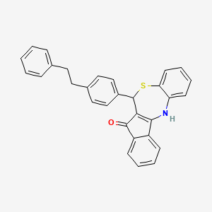 molecular formula C30H23NOS B11190094 6-(4-Phenethylphenyl)-6H-indeno[2,1-C][1,5]benzothiazepin-7-OL 