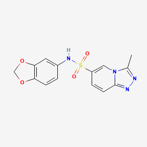 N-(1,3-benzodioxol-5-yl)-3-methyl[1,2,4]triazolo[4,3-a]pyridine-6-sulfonamide