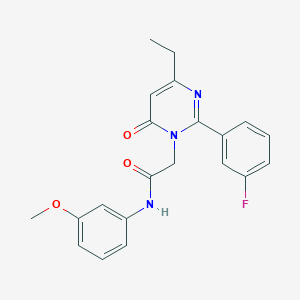 2-[4-ethyl-2-(3-fluorophenyl)-6-oxopyrimidin-1(6H)-yl]-N-(3-methoxyphenyl)acetamide