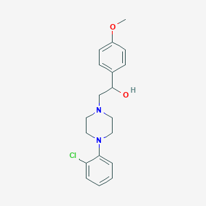 molecular formula C19H23ClN2O2 B11190116 2-(4-(2-Chlorophenyl)piperazin-1-yl)-1-(4-methoxyphenyl)ethanol 