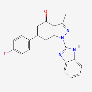 1-(1H-benzimidazol-2-yl)-6-(4-fluorophenyl)-3-methyl-1,5,6,7-tetrahydro-4H-indazol-4-one