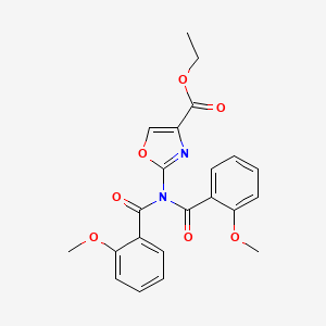 Ethyl 2-{bis[(2-methoxyphenyl)carbonyl]amino}-1,3-oxazole-4-carboxylate