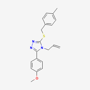 molecular formula C20H21N3OS B11190141 3-(4-methoxyphenyl)-5-{[(4-methylphenyl)methyl]sulfanyl}-4-(prop-2-en-1-yl)-4H-1,2,4-triazole 