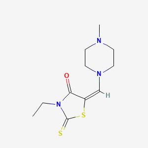 (5E)-3-ethyl-5-[(4-methylpiperazin-1-yl)methylidene]-2-thioxo-1,3-thiazolidin-4-one