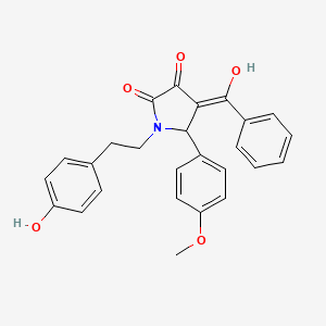 3-hydroxy-1-[2-(4-hydroxyphenyl)ethyl]-5-(4-methoxyphenyl)-4-(phenylcarbonyl)-1,5-dihydro-2H-pyrrol-2-one