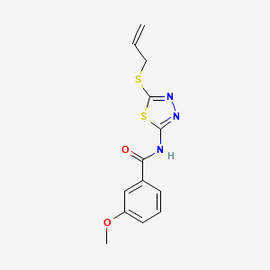 3-methoxy-N-[5-(prop-2-en-1-ylsulfanyl)-1,3,4-thiadiazol-2-yl]benzamide