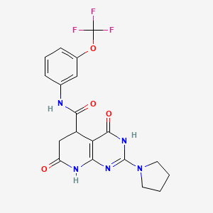 4,7-dioxo-2-(pyrrolidin-1-yl)-N-[3-(trifluoromethoxy)phenyl]-3,4,5,6,7,8-hexahydropyrido[2,3-d]pyrimidine-5-carboxamide