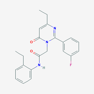 2-[4-ethyl-2-(3-fluorophenyl)-6-oxopyrimidin-1(6H)-yl]-N-(2-ethylphenyl)acetamide