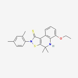 molecular formula C22H24N2OS2 B11190203 2-(2,4-dimethylphenyl)-6-ethoxy-4,4-dimethyl-4,5-dihydroisothiazolo[5,4-c]quinoline-1(2H)-thione 