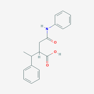 3-Phenyl-2-[(phenylcarbamoyl)methyl]butanoic acid