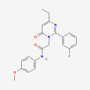 2-[4-ethyl-2-(3-fluorophenyl)-6-oxopyrimidin-1(6H)-yl]-N-(4-methoxyphenyl)acetamide