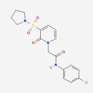 N-(4-chlorophenyl)-2-[2-oxo-3-(pyrrolidin-1-ylsulfonyl)pyridin-1(2H)-yl]acetamide