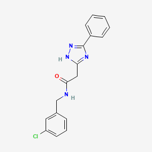 N-(3-chlorobenzyl)-2-(3-phenyl-1H-1,2,4-triazol-5-yl)acetamide