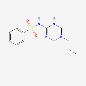 N-(5-butyl-1,4,5,6-tetrahydro-1,3,5-triazin-2-yl)benzenesulfonamide