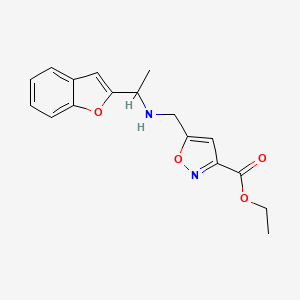 Ethyl 5-({[1-(1-benzofuran-2-yl)ethyl]amino}methyl)-1,2-oxazole-3-carboxylate