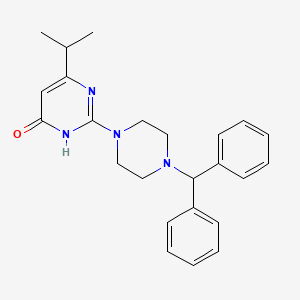 2-[4-(diphenylmethyl)piperazin-1-yl]-6-isopropylpyrimidin-4(3H)-one