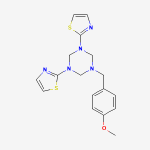 1-(4-Methoxybenzyl)-3,5-di(1,3-thiazol-2-yl)-1,3,5-triazinane